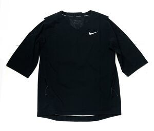Nike MLB Baseball Cage Hot Jacket Sz M Short Sleeve Shirt Black Mens Medium